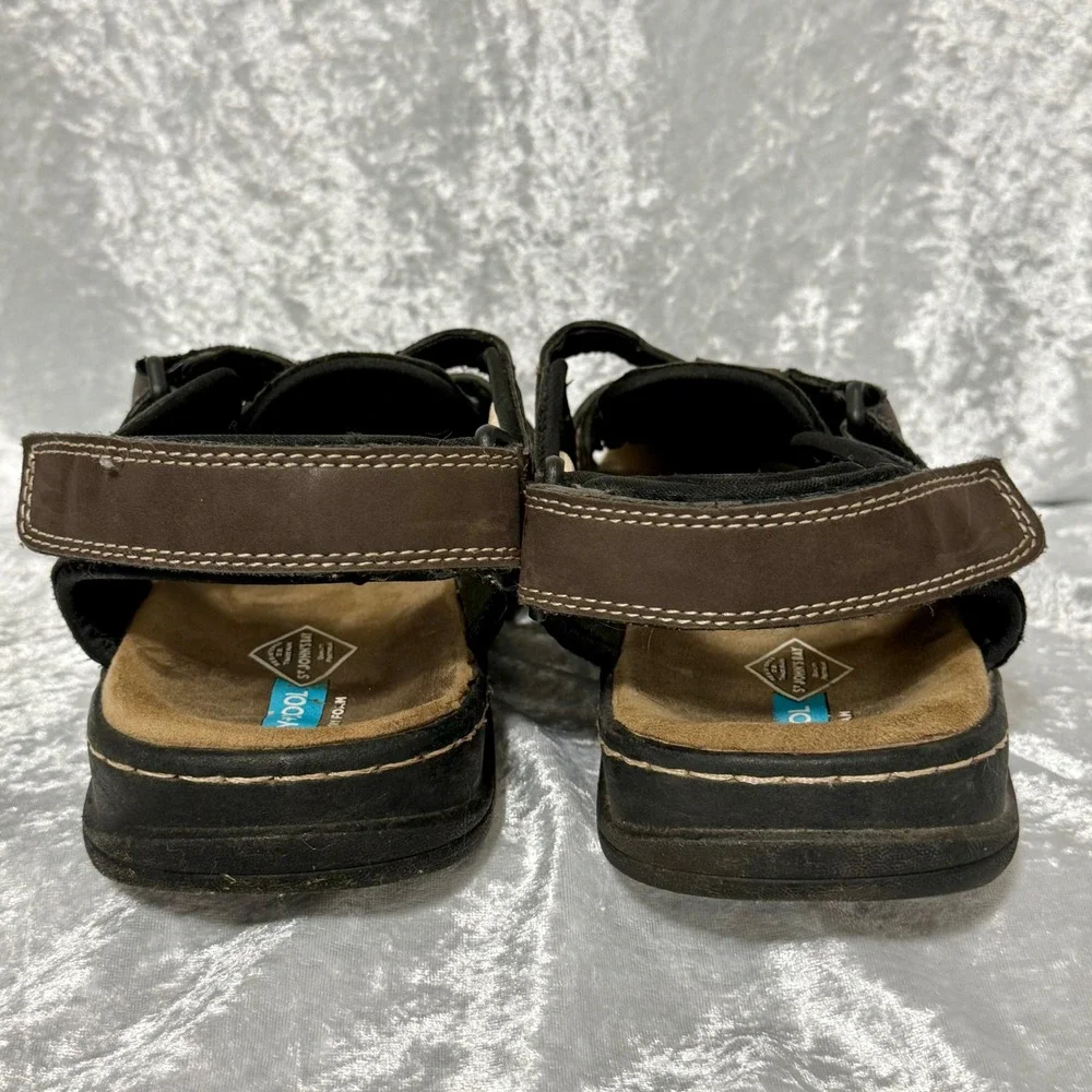St Johns Bay Felix‎ Mens 11M Dark Brown Fisherman Sandals Memory Foam SJB FELIX